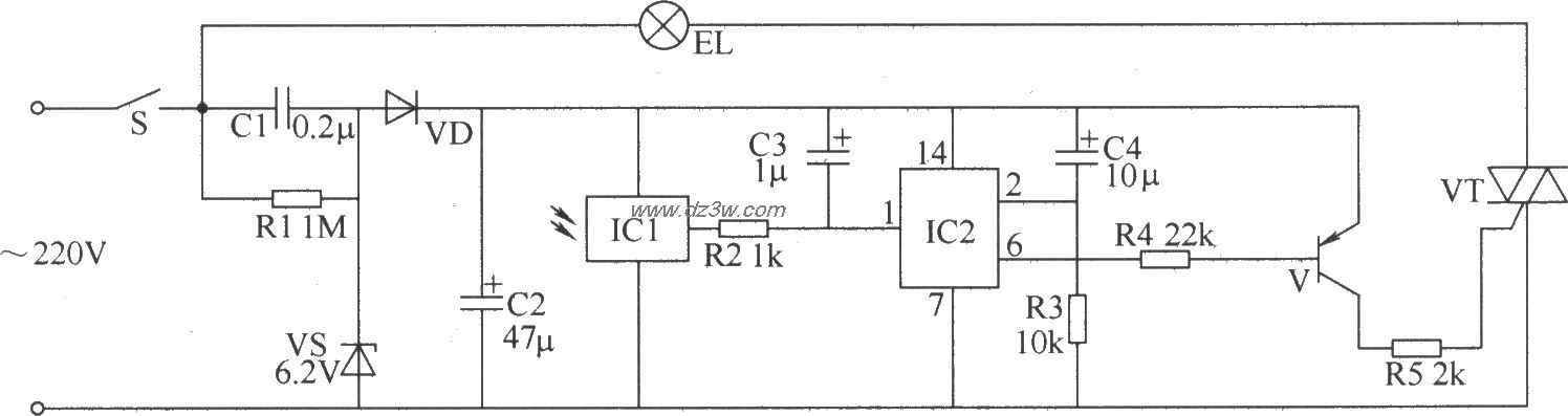 紅外遙控開關電路原理圖(1)