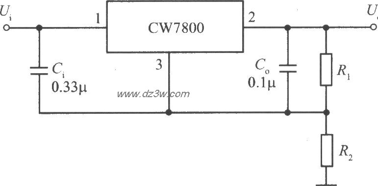 CW7800構成的集成穩壓器的升壓電路(1)