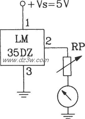 由LM35DZ攝氏溫度感測受器構成攝氏溫度表電路