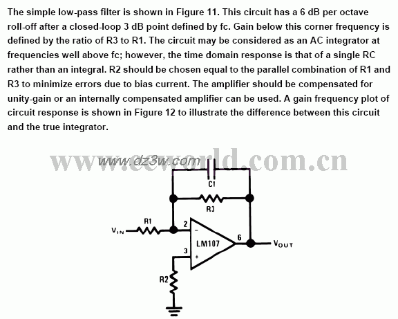 簡單的低通濾波器電路