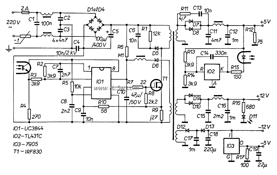 UC3844組成的60W開關電源
