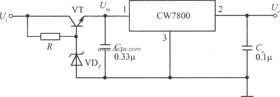 CW7800構成高輸入電壓的集成穩壓電源電路(2)