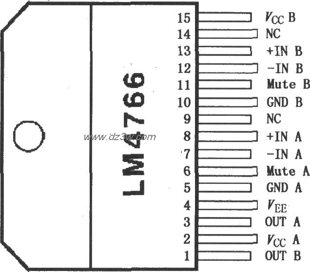 LM4766 引腳排列圖